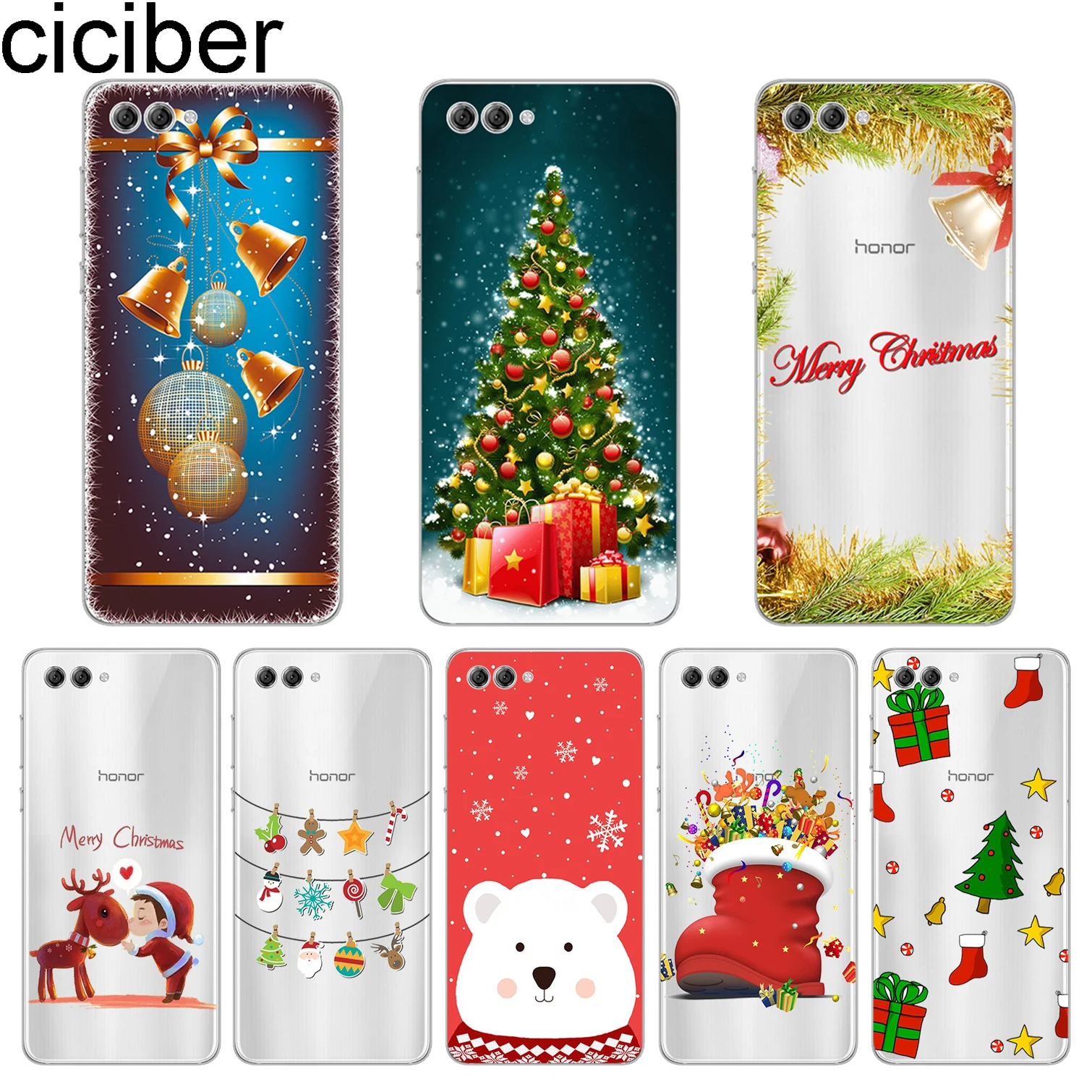 Ciciber Чехлы для телефона Honor 7A 8X 10 9 8C V10 Lite C Play чехлы с Рождеством Huawei Y9 Y7 Y6 Y5 Y3 Prime Pro
