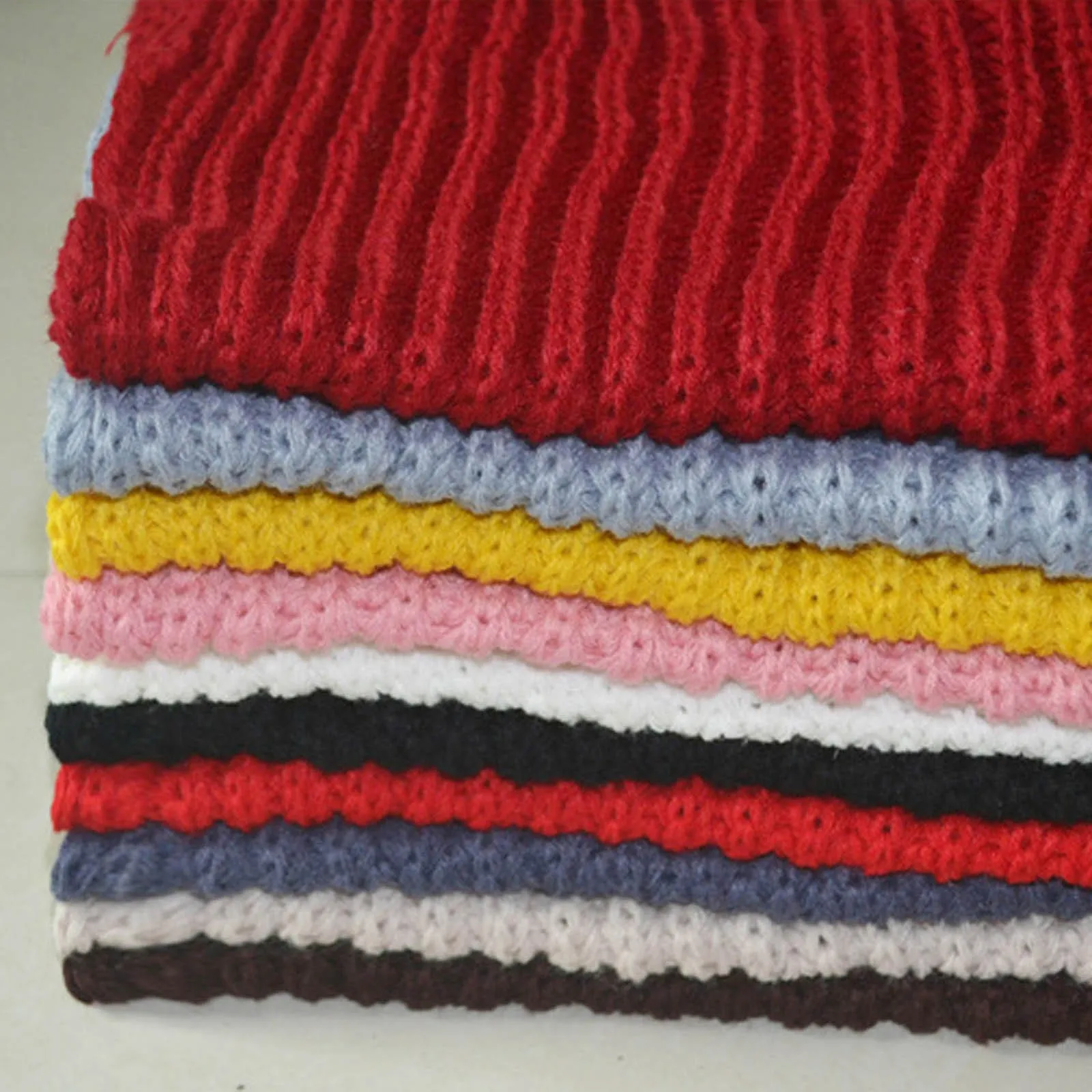 Вязаный теплый шарф унисекс сезон зима-осень Женская бандана однотонный