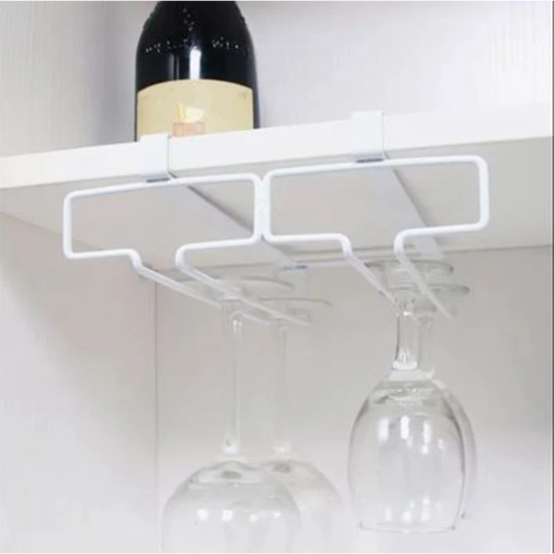 Double Rows Wine Glasses Holder Hanging Upside Down Cup Goblets Display Rack Home Bar Stainless Steel Stand | Обустройство дома