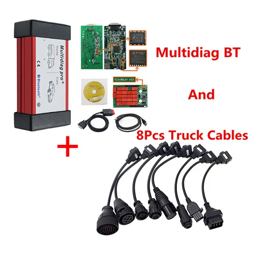 BT Truck Cables OBD2 Multidiag Pro+ с OBDII Bluetooth двойная плата Pro Plus Bluetooth 2016R1,1 бесплатно Keygen 9421A полный автомобиль/Грузовик Кабели - Цвет: BT Truck Cables