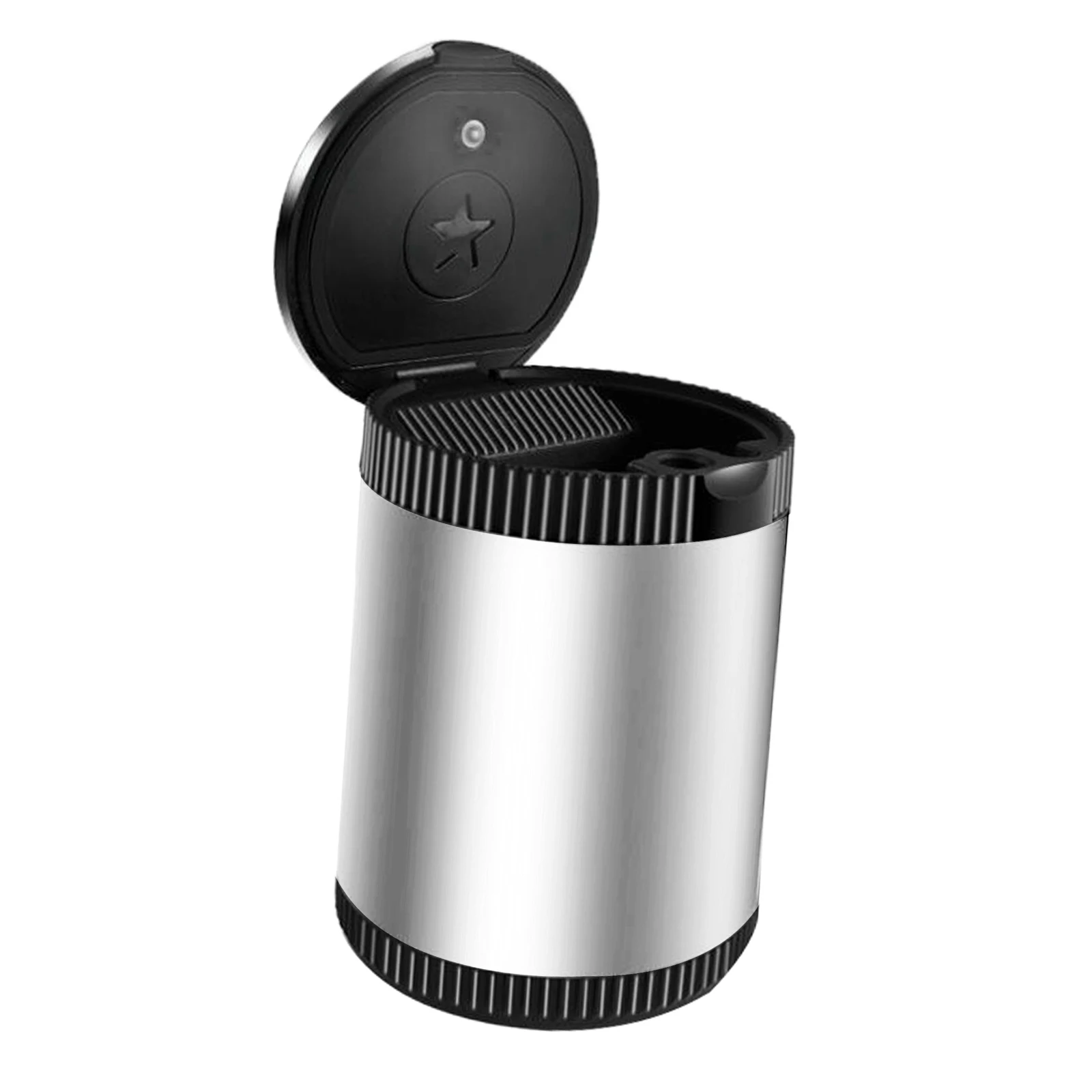 Car Ashtray with LED Light Ash Tray Aluminum Cup Portable Smokeless Auto |