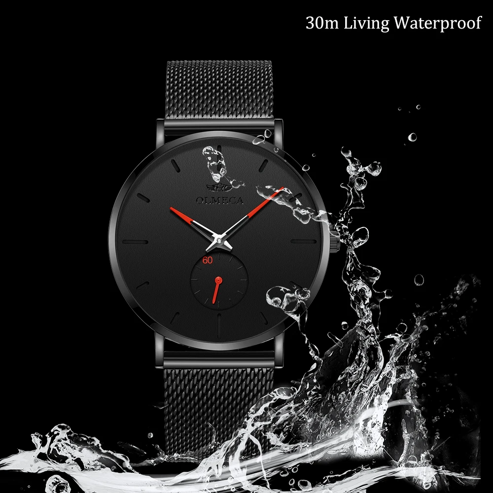 

OLMECA Men's Luxury Fashion WristWatch Chronograph Luminous Hands 30M Waterproof Quartz Watches Auto Date Relogio Masculino