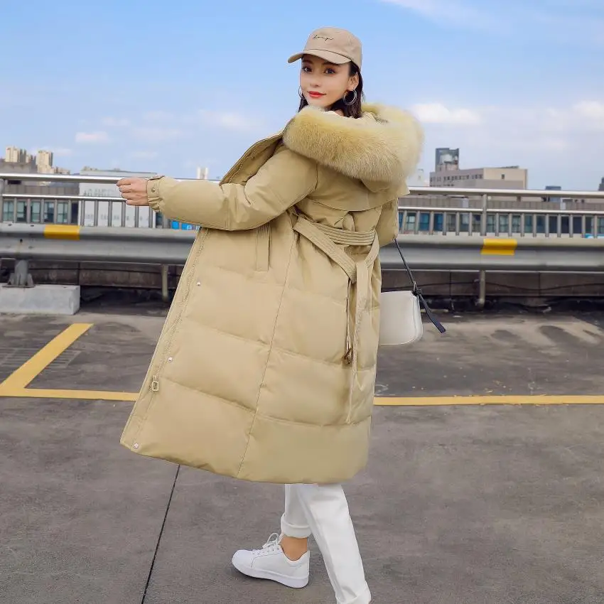 

long of over-the-knee down jacket coat 2020 new female salt is a Fried street senior van privately owned cotton dress