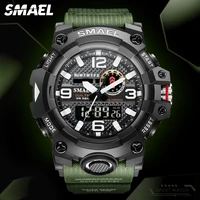 smael green sport digital watch men 50m waterproof stopwatch dual time electronic wristwatch auto date relogio masculino %d1%87%d0%b0%d1%81%d1%8b