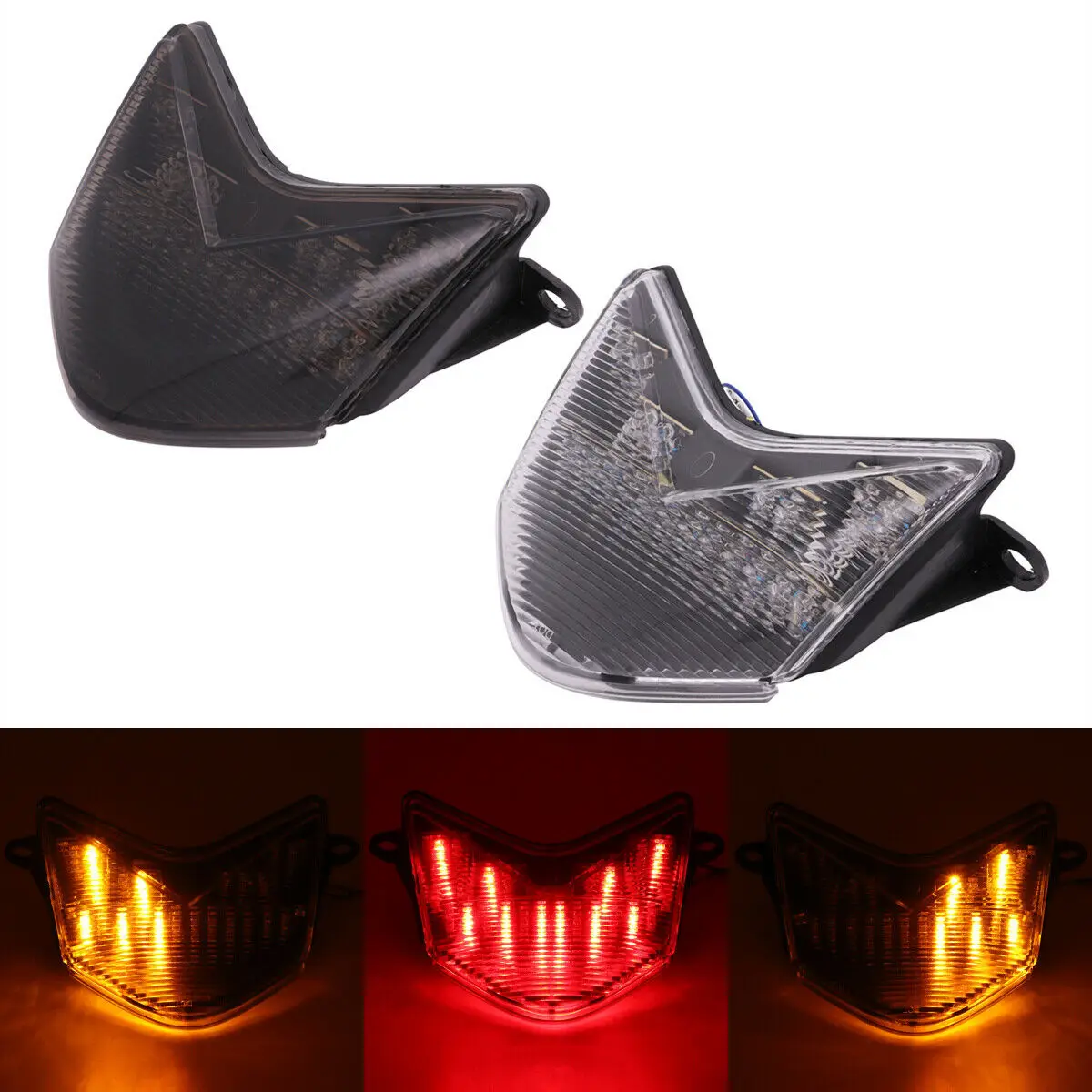 

Motorcycle Integrated LED Rear Tail Light Brake Turn Signal For Kawasaki Ninja ZX6R ZX-6R Z750S 2005-2006 ZX-10R ZX10R 2006-2007