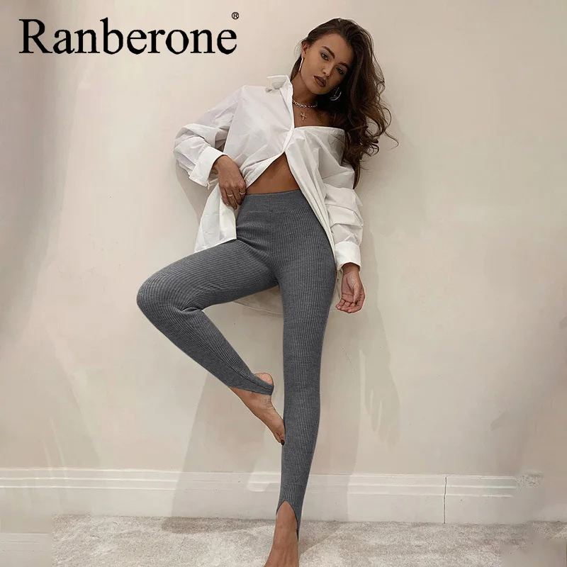 Fitness Female Full Length Legging Sports Leggings Step On Foot Fitness Yoga Pants Running Tights Pants High Elasticity