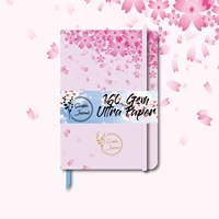 sakura dot grid notebook dotted journal light pink printed and foil stamping in gold color 160gsm paper sketchbook for ideas