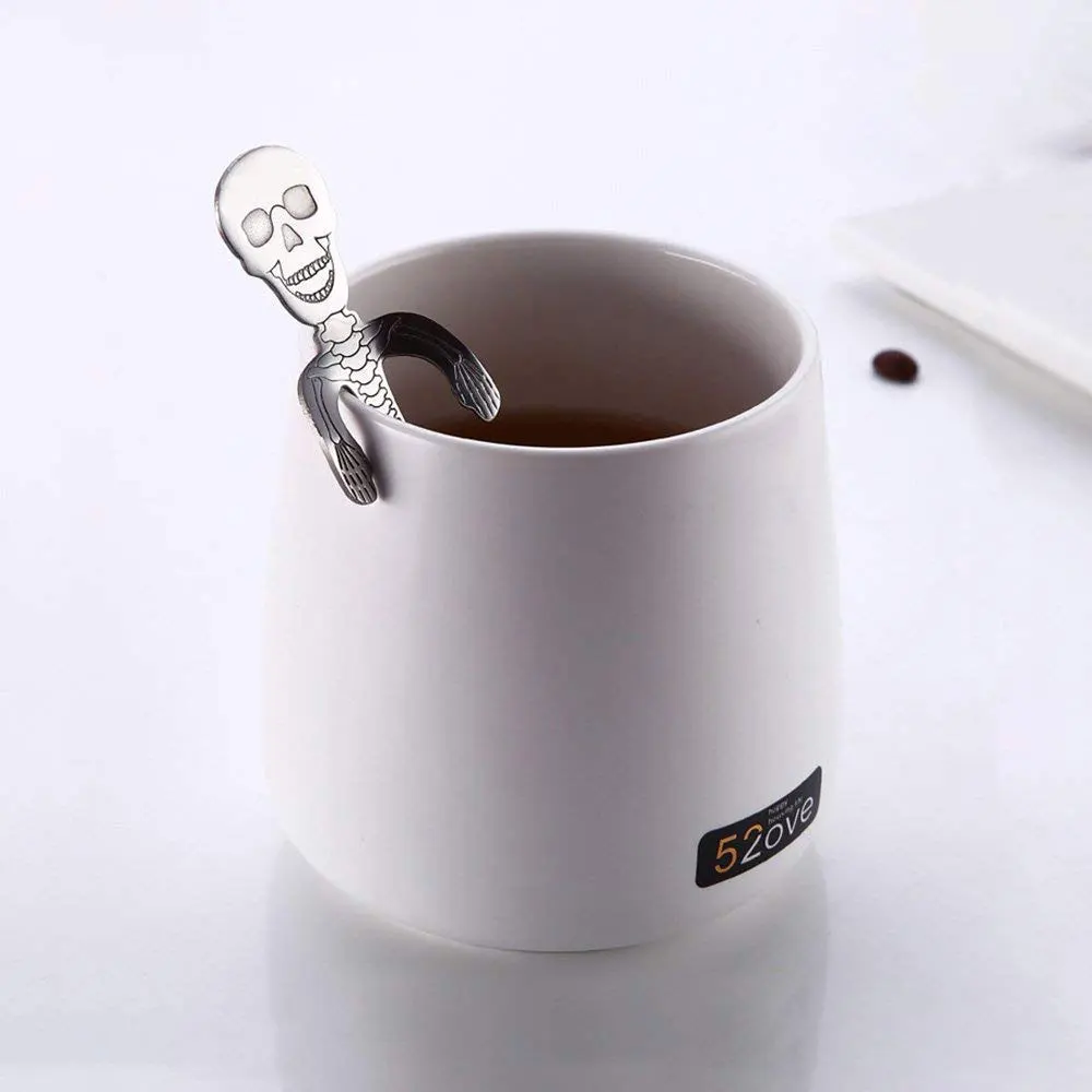 1 шт. нержавеющая сталь Череп котенок дизайн кофейная чайная мешалка десертный