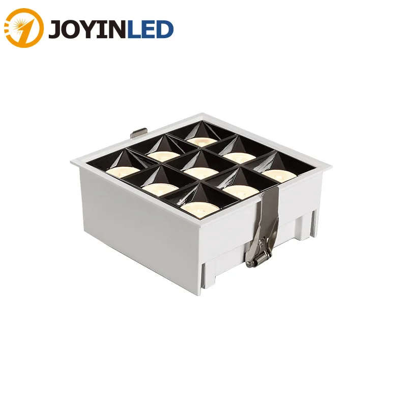 

2021 Встраиваемый светодиодный светильник для решетки радиатора 12 Вт 27 Вт COB Точечный светильник 3000K 4000K 6000K AC90-260 В светодиодный потолочный све...