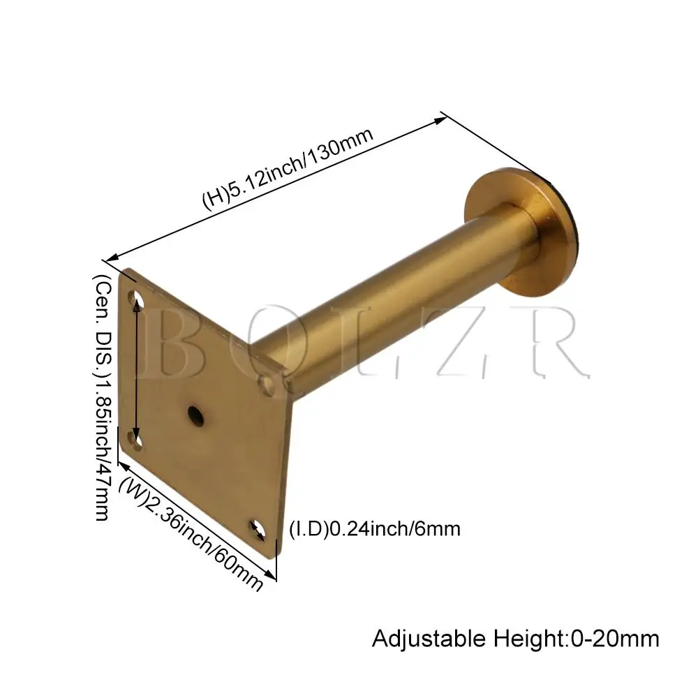BQLZR 4 x металлическая Золотая мебель ноги 60x160 мм для шкафа стол кровать