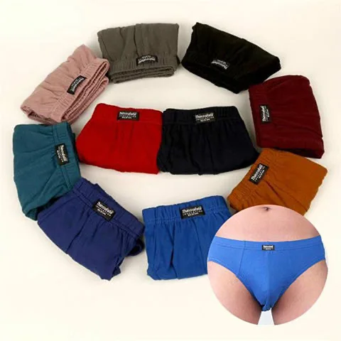 6pcs/Lot 100%Cotton Underpants Shorts Old Men Briefs Underwear Men Birefs Men Mid Waist Triangle Comfortable Breathable