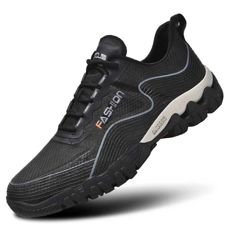 

Men Solid Aqua Shoes Mesh Breathable Outdoor Sport Hiking Swimming Upstream Beach Shoes Male Water Shoes Sneakers Size 38-46
