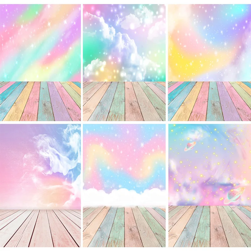 

Vinyl Unicorn Birthday Photography Backdrops Newborn Baby Photo Background Studio Photocalls Props 210605-05