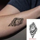 Водостойкие временные тату-наклейки, милый Лев, Луна, цветок, животные, эстетическое искусство тела, искусственная татуировка для мужчин и женщин