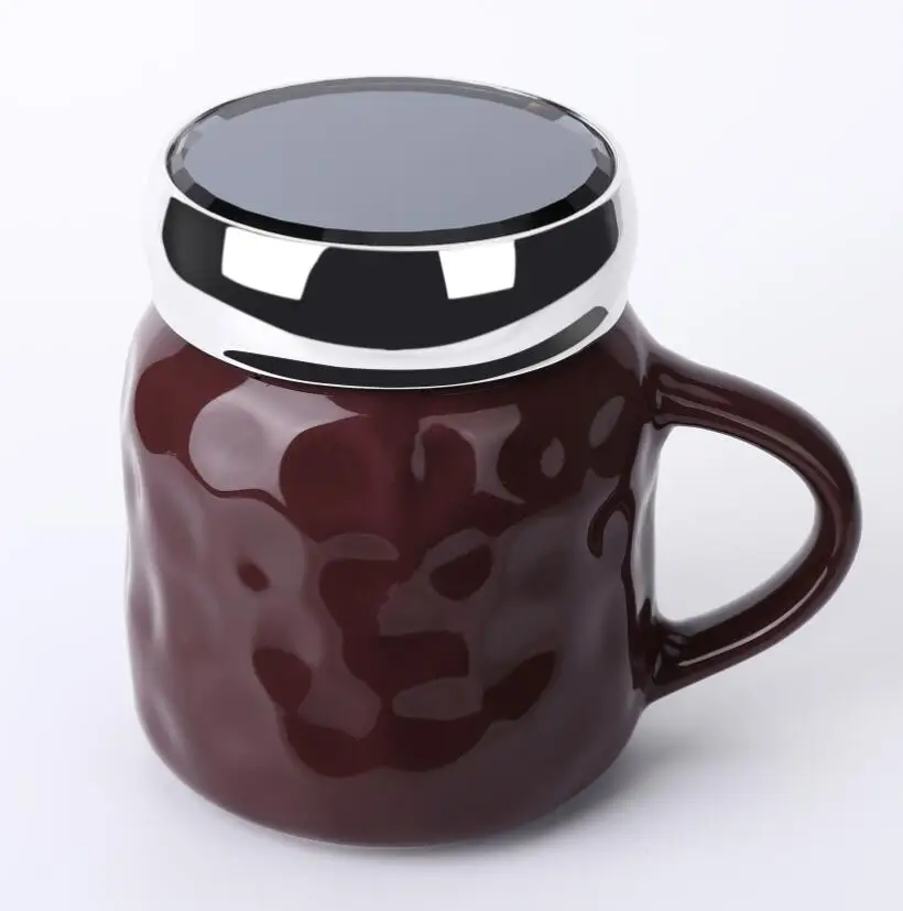Керамическая зеркальная крышка кружка для молока кофе чая фарфоровая
