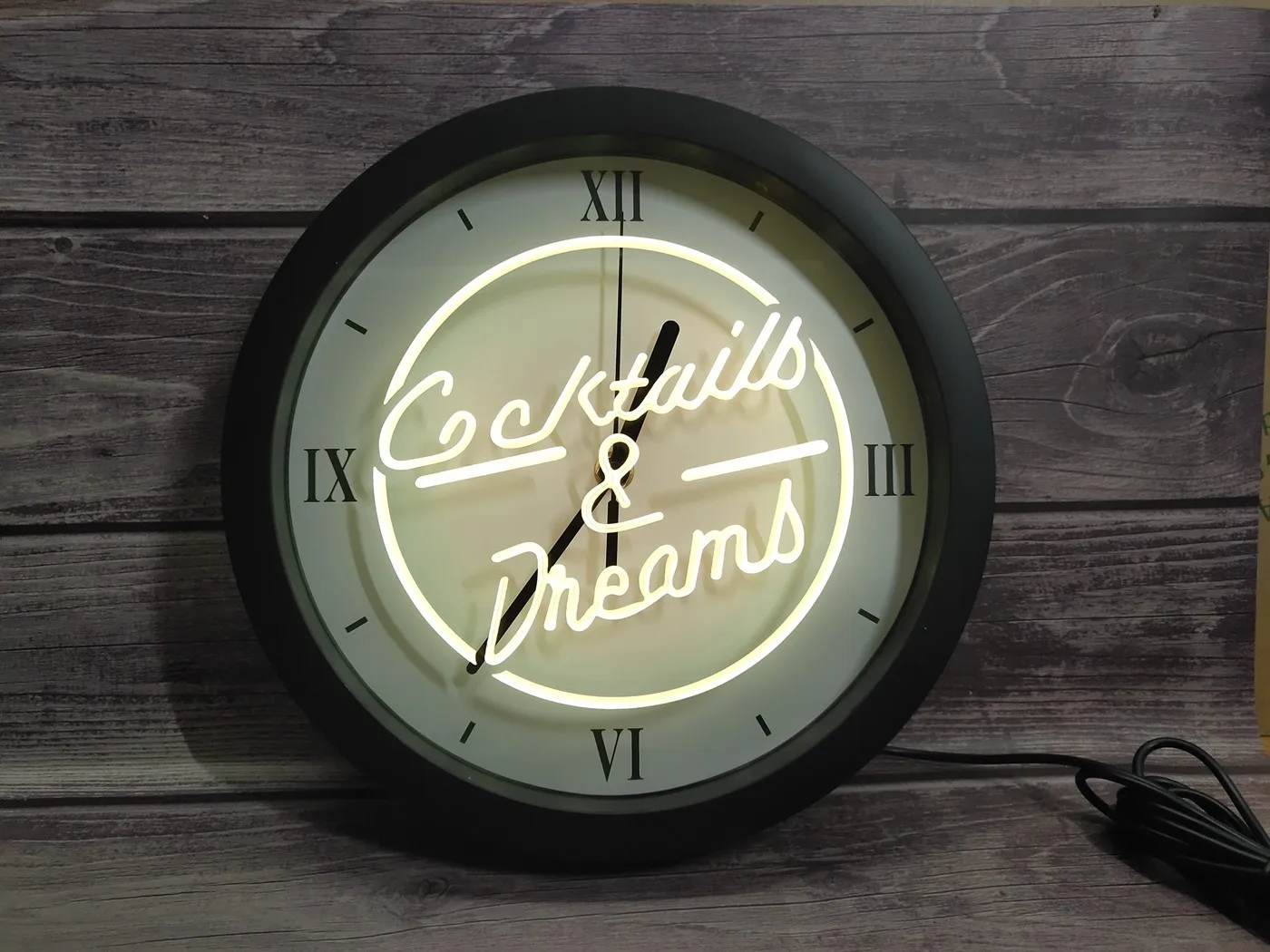 0b079 Cocktails &amp Dream Beer Bar Wine App Rgb 5050 Led Neon Light Signs Wall Clock |