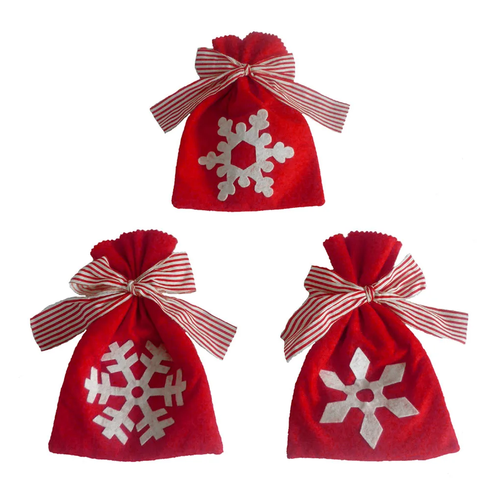 Рождественская Снежинка лук конфеты Подарочный магазин день рождения пакет