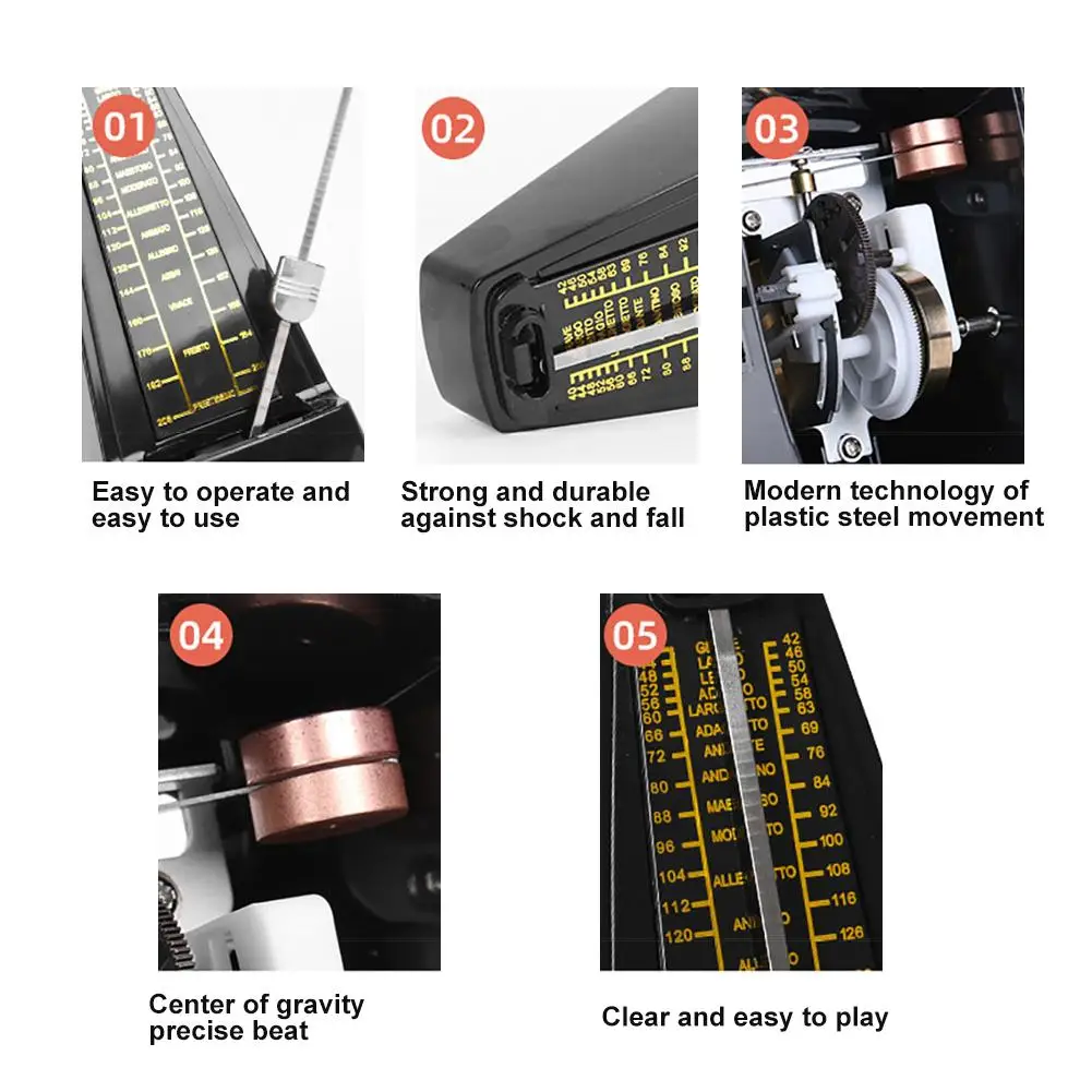 Точная механическая громкий метроном звуковой клещей инструмент для гитары эрху
