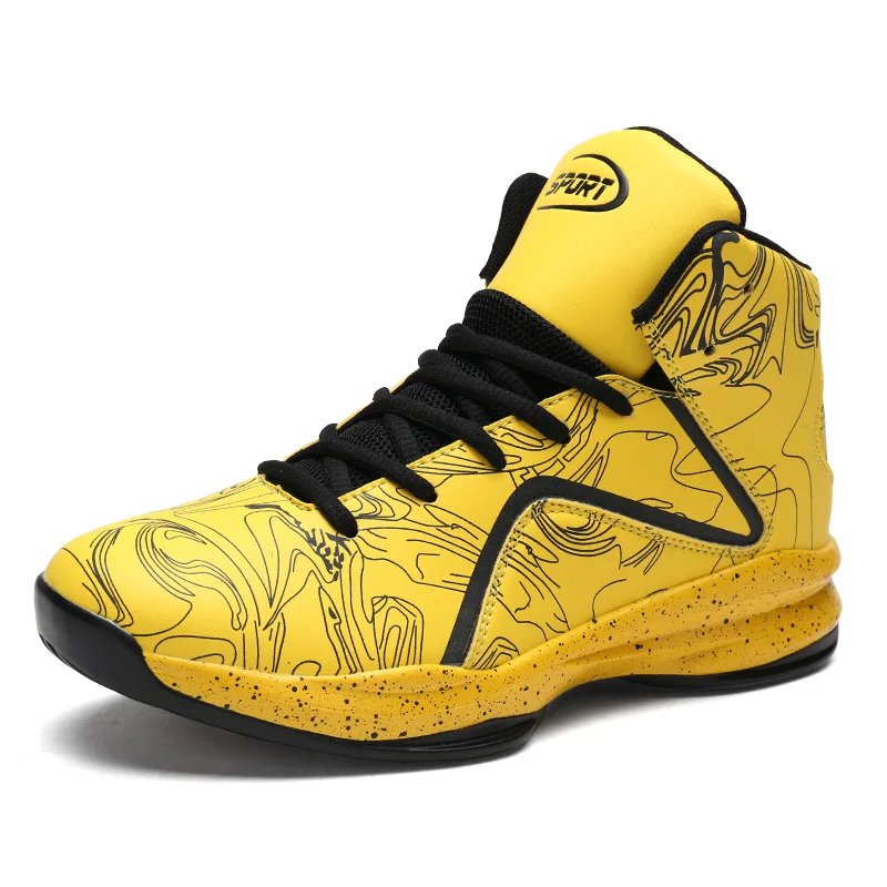 Баскетбольная обувь мужские кроссовки модные спортивные высокие ботильоны