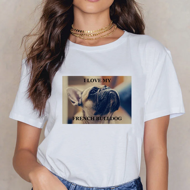 

Funny French Bulldog T Shirt for Women Harajuku Anime T-shirt Female Vogue Fashion Tshirt Kawaii Cartoon Graphic Unisex Shirt
