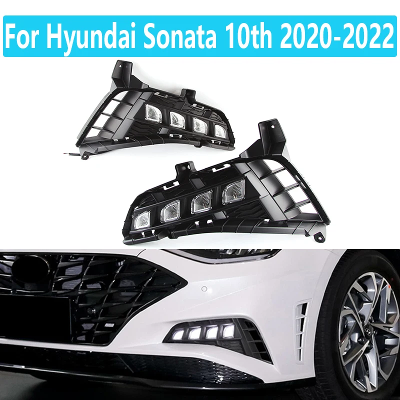

2 шт., светодиодные противотуманные фары для Hyundai Sonata 10-2020