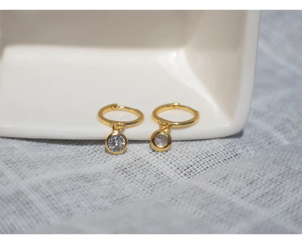 Серьги из стерлингового серебра 925 пробы, Модный Циркон, круглый короткий кулон, круглые серьги, тренд кости, дикие женские серебряные серьги, ювелирные изделия