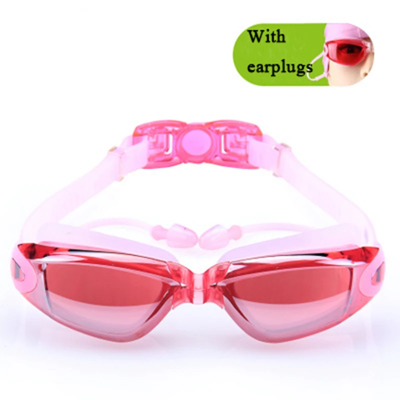 

Anti-fog Swmming Glasses with Earplug Silicone Myopia Swim Goggles UV Prevention Diving Glasses Men Women Diopter Swim Eyewear