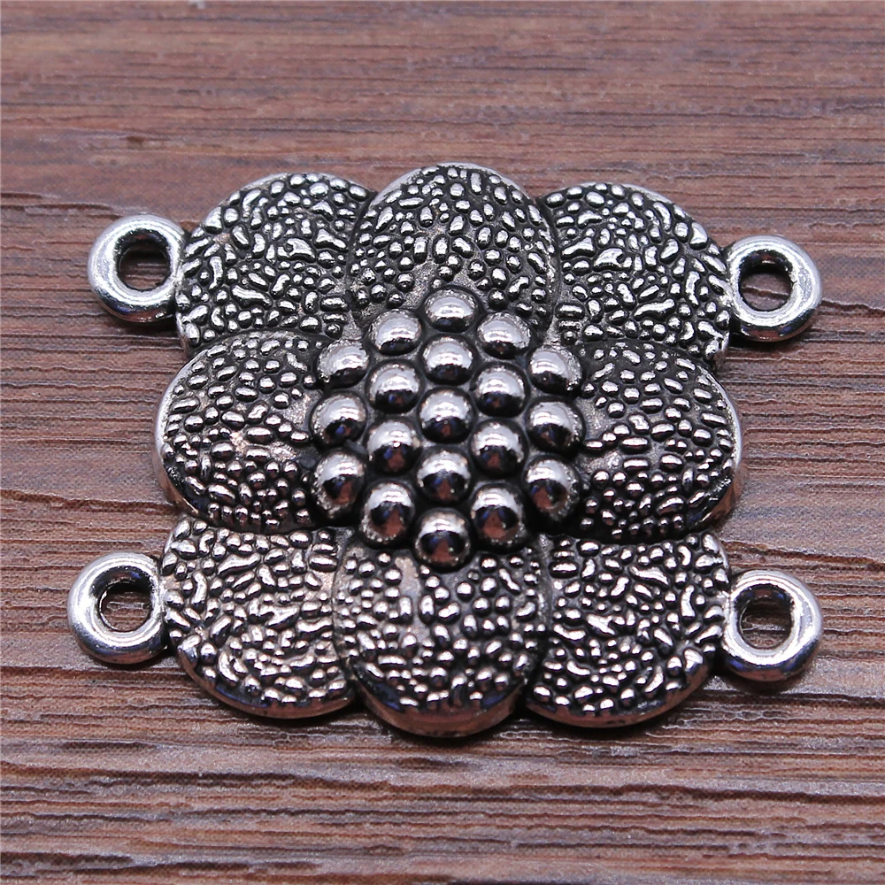 

6pcs 25x31mm 4-Hole Body Chain Connector For Jewelry Making Antique Silver Color Jewelry Accessories Necklace Making