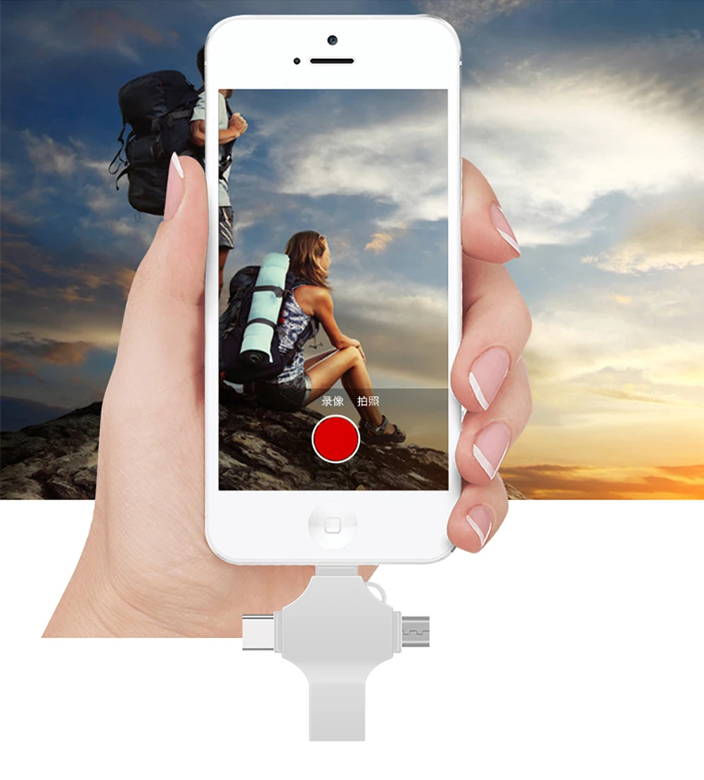 Bru 4 в 1 флешка Otg флэшка Usb флеш-накопитель 3,0 type-c для Iphone ipad Android Smart Phone Tablet PC 16g 32g 64g 128g 256gb флешки