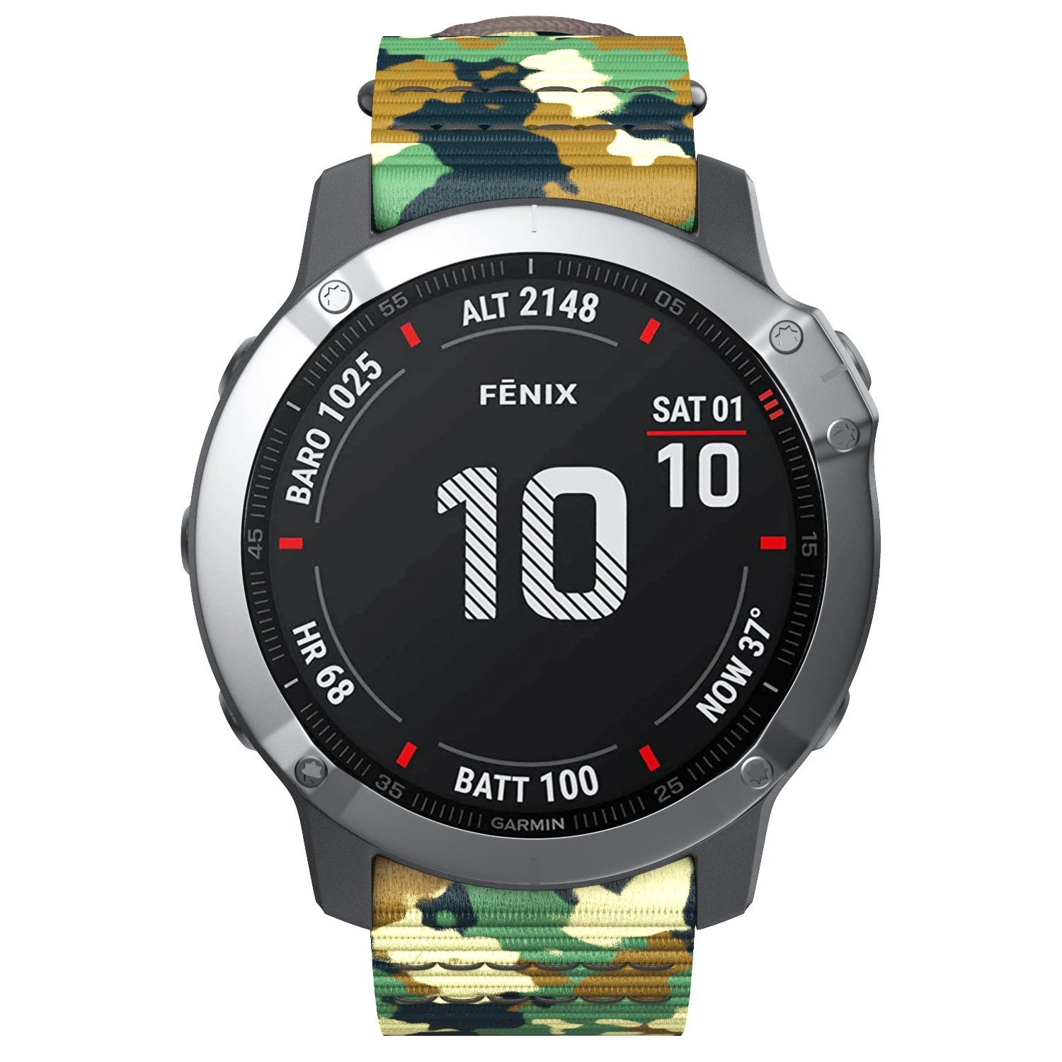 

ANBEST Nylon Camouflage Watchband for Fenix 5 6 22mm Width Strap Compatible for Fenix 5 6 Forerunner 935 945 Belt