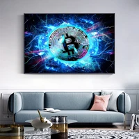 modern art abstract bitcoin prints canvas painting wall art posters and pictures for home living room decor no frame