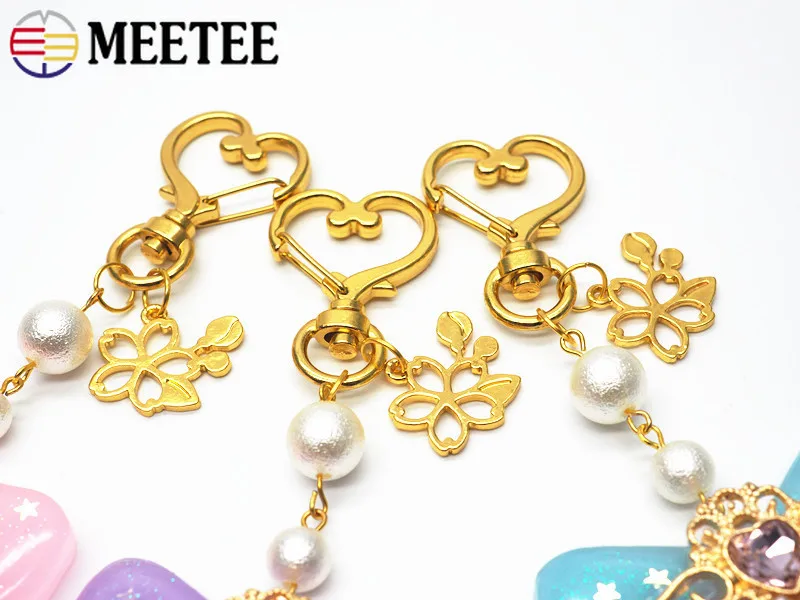 Meetee 20/50pcs Metal Key chain O D Ring Buckle Shackles Star Heart Shape DIY Bag Hardware Accessories Decoration BF020 | Дом и сад