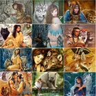 Набор для алмазной вышивки для взрослых жизнь женщин и диких животных, украшение для комнаты, Постер с перекрестными стежками для гостиной