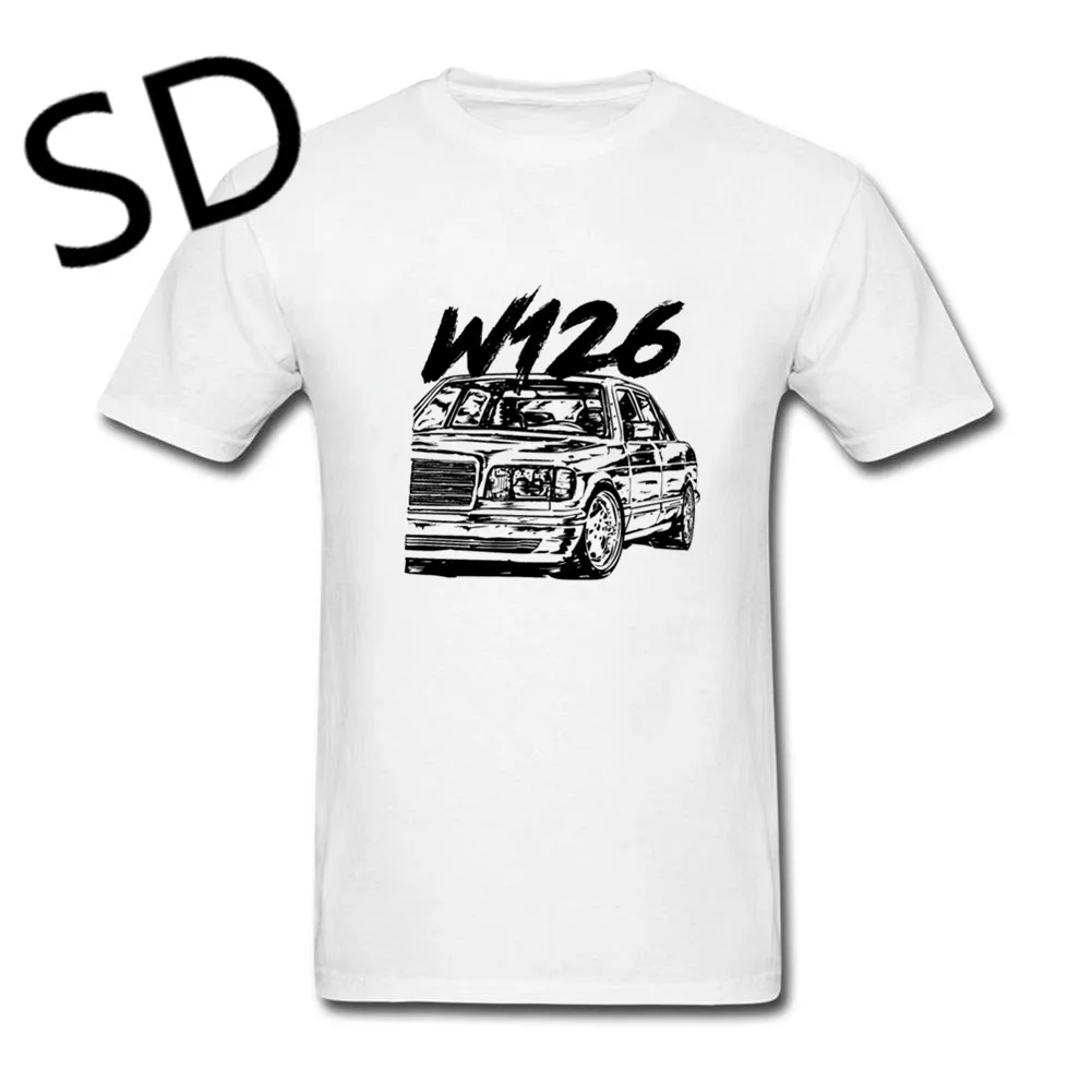 white Дропшиппинг Mercedes w126 Футболка мужская модная брендовая негабаритная Футболка компрессионная футболка летние топы camisas mujer Tee Custom - Цвет: white