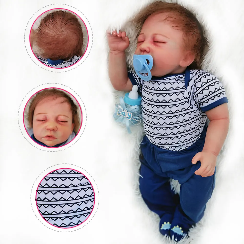 Новое поступление 20 дюймов кукла новорожденного ребенка 50 см кремния винил reborn baby monecas игрушка кукла для детей день рождения подарки