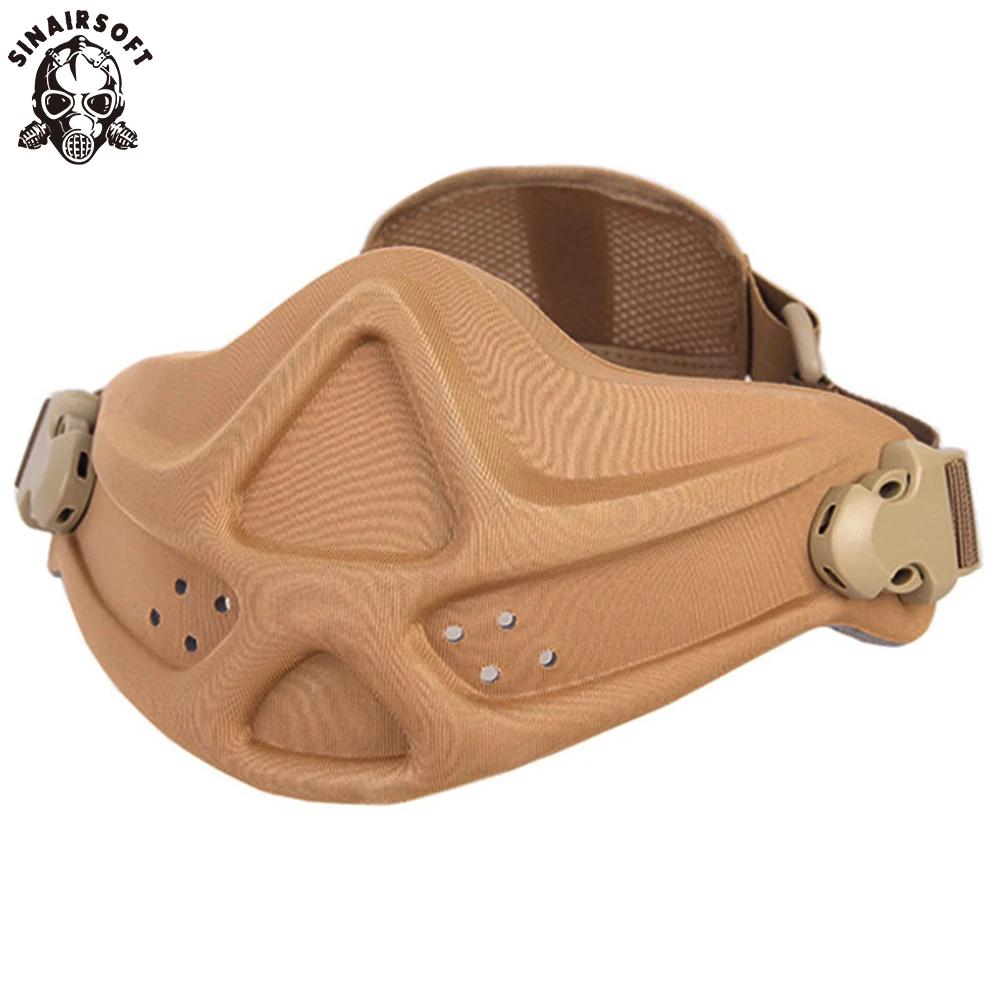 

Маска SINAIRSOFT из неопрена и жесткой пены, пластиковая, легкая, защитная маска, полумаска для Wargame, страйкбола, велосипеда, пейнтбола