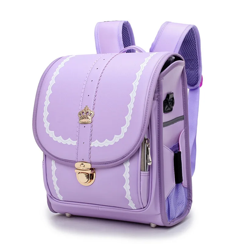 Japanese Style Randoseru Children School Bags for Girls Boys Backpack PU Leather Waterproof Kids Bags Orthopedic Backpacks