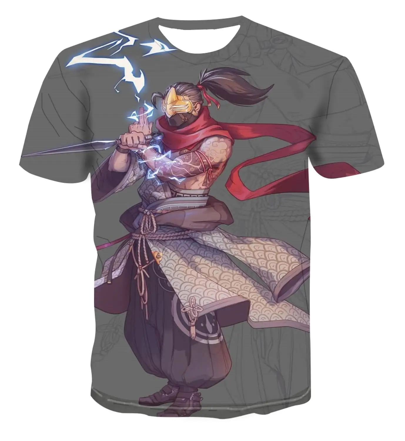 2020 модная Популярная 3D футболка с рисунком воина из мультфильма мужская