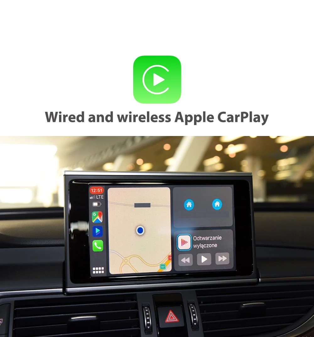 Беспроводной Apple Carplay Android авто интерфейс коробка для AUDI Q5 экран обновление