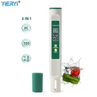 Портативный измеритель температуры TDS EC 0-999 ppm, цифровой тестер качества воды, тестер чистоты, ручка для измерения температуры для бассейна, аквариума