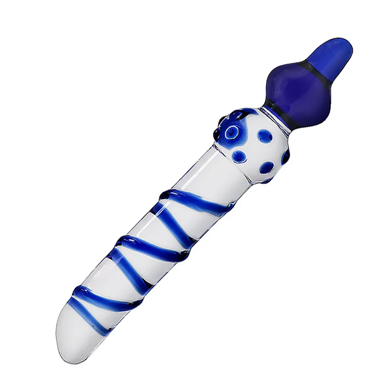 20 см стеклянный фаллоимитатор Анальные игрушки взрослые хрустальные женские