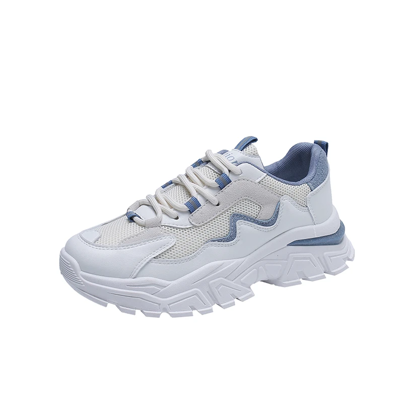 

Women's Sports Shoes Fashion Women's Sneakers 2021 Spring Color Matching Mesh Breathable Thick Sole Casual Ladies Running Shoes