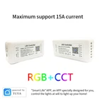 Умный светодиодный пульт управления TUYA Zigbee, лента с дистанционным управлением, 12 В, 24 В, RGB, RGBW, RGBWW, RGBCW, RGBCCT, 2,4 ГГц, голосовое управление Google Echo Plus