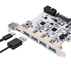 Плата расширения PCI Express PCI-E на USB 3,0, 5 портов + 1 порт USB 3,0