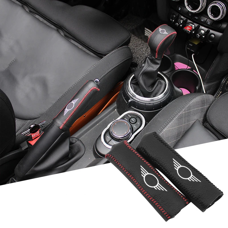 Чехол из натуральной кожи для ручного тормоза Mini Cooper F54 F55 F56 F60 автомобильные