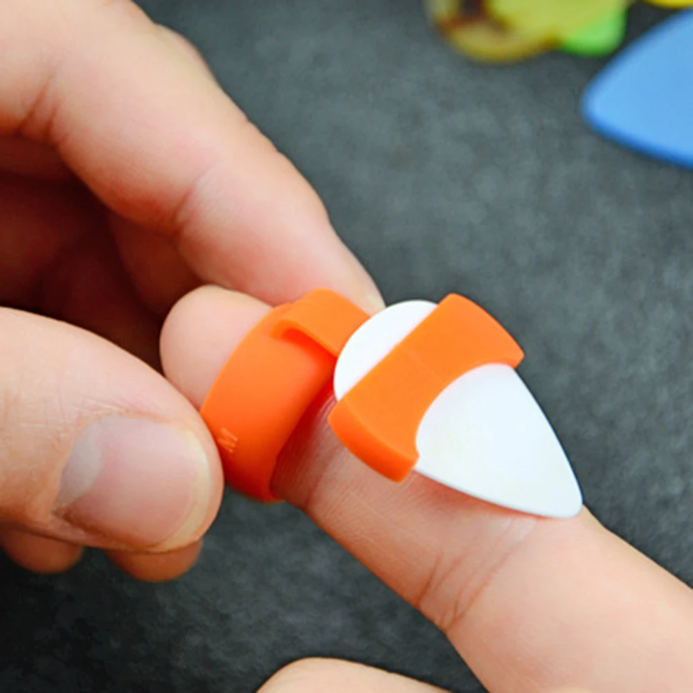 

Чехол для пальцев Guiatr Plectrum с футляром для хранения, Силиконовая защита для пальцев для акустической гитары Plectrum для начинающих