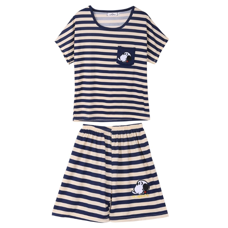 

K3NF, женские футболки с принтом в виде пижамы Изделие из хлопка с короткими рукавами пижамный комплект, ночное белье, домашняя пижама для сна