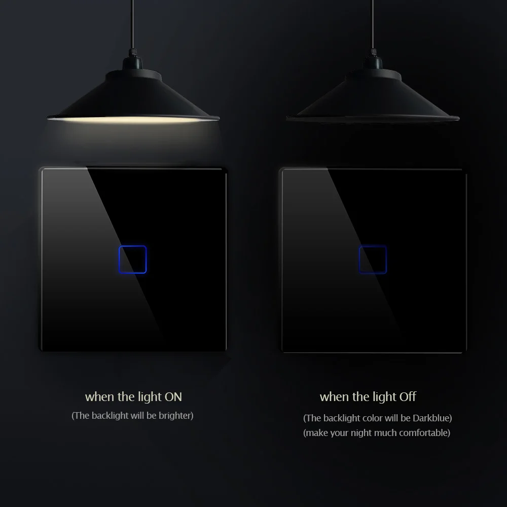 ЕС 2 Way пульт дистанционного управления RF настенный светильник панели &quotумный