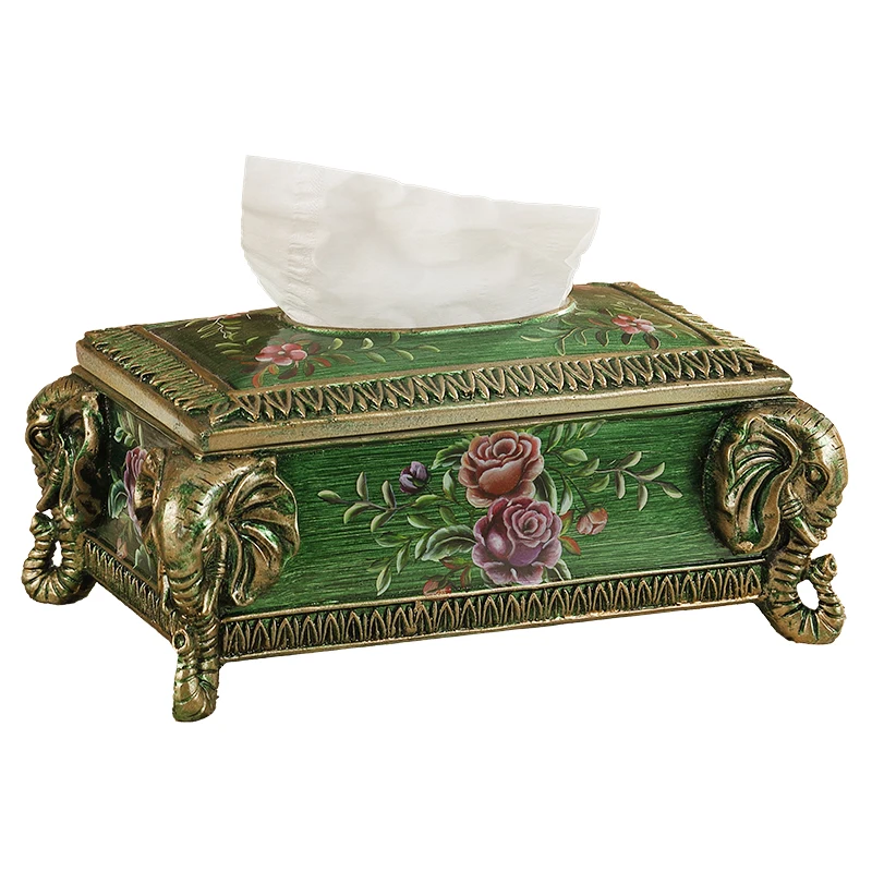 Fashion Vintage Houselinen Tissue Box Luxury Coffee Table Decoration Pumping Tissue Box