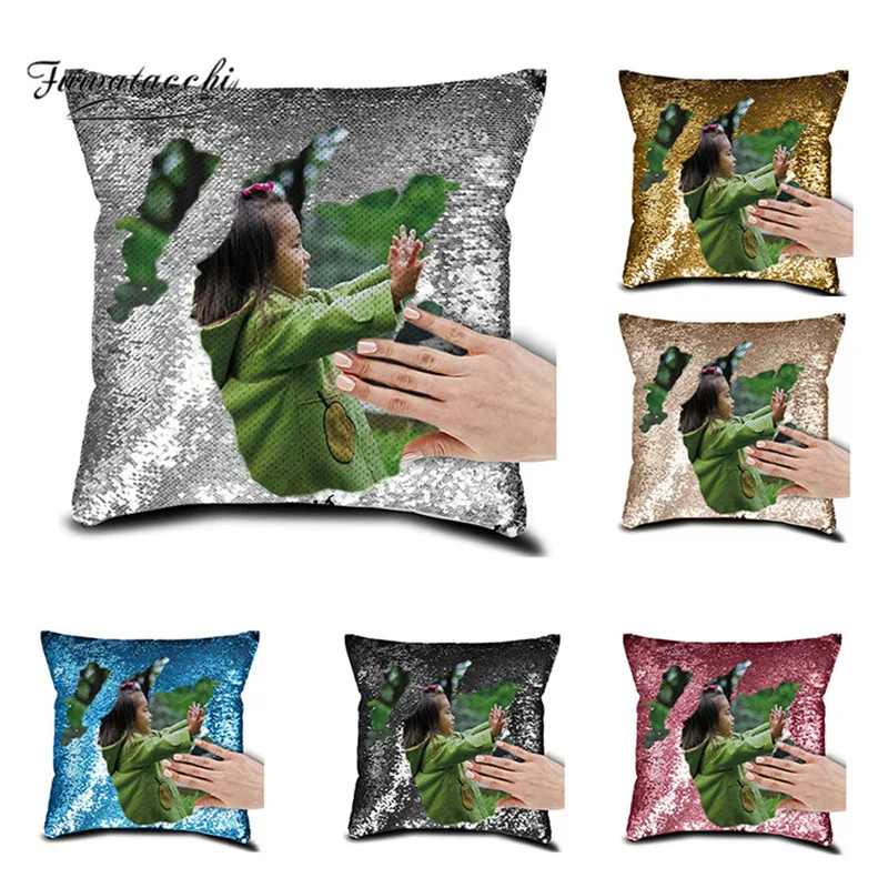 Чехол для подушки Fuwatacchi на заказ сделай сам наволочка с блестками русалки